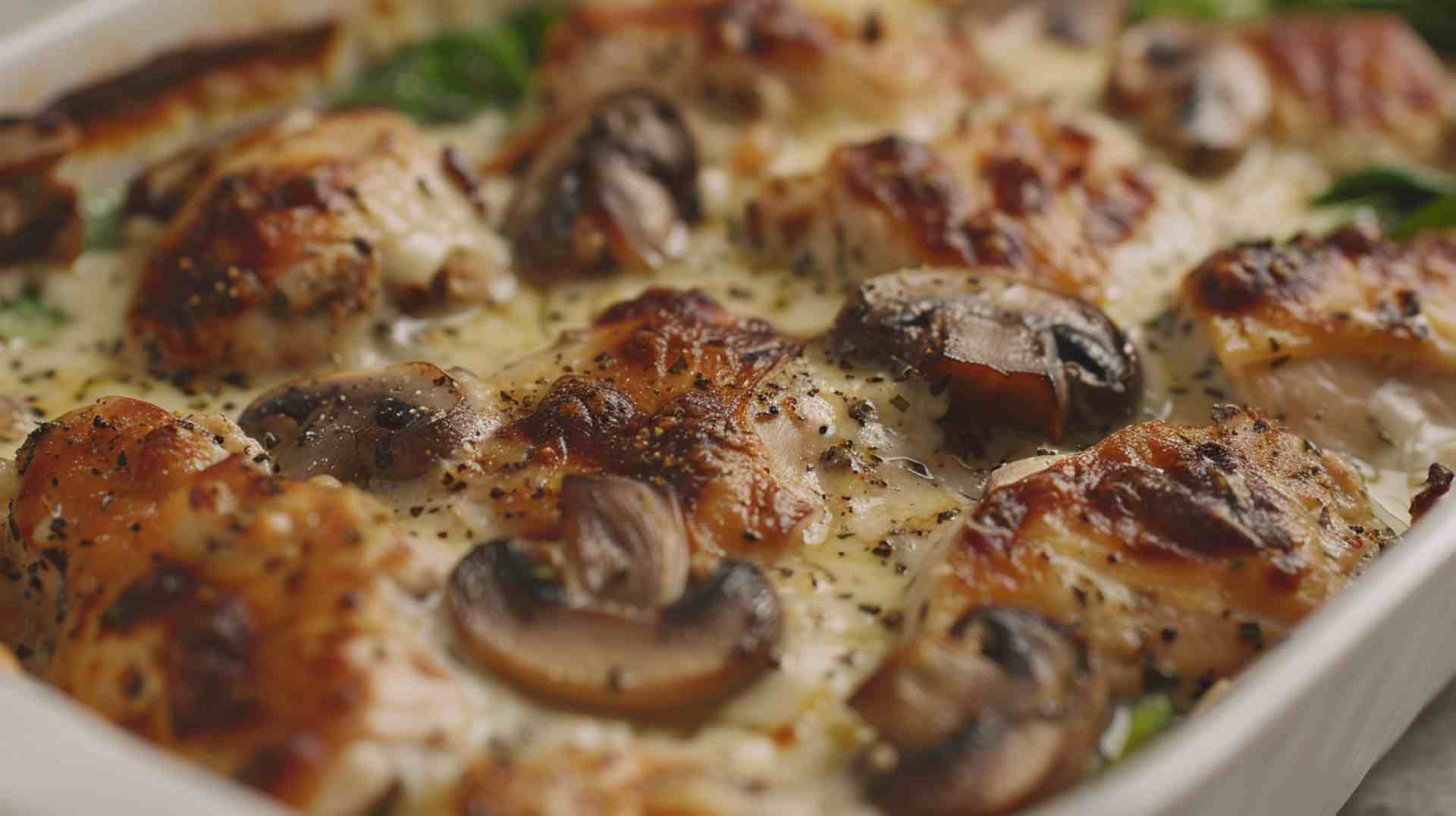 Keto Chicken and Mushroom Bake