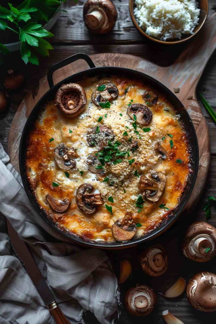 Keto Chicken and Mushroom Bake