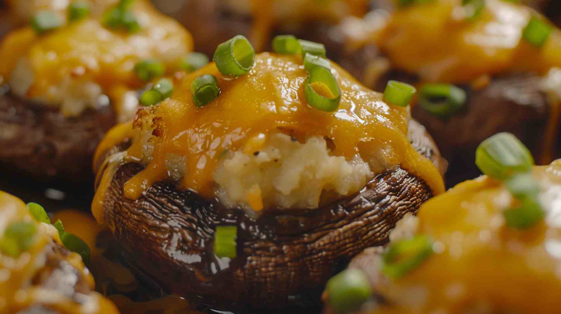 Loaded Baked Potato-Stuffed Mushrooms