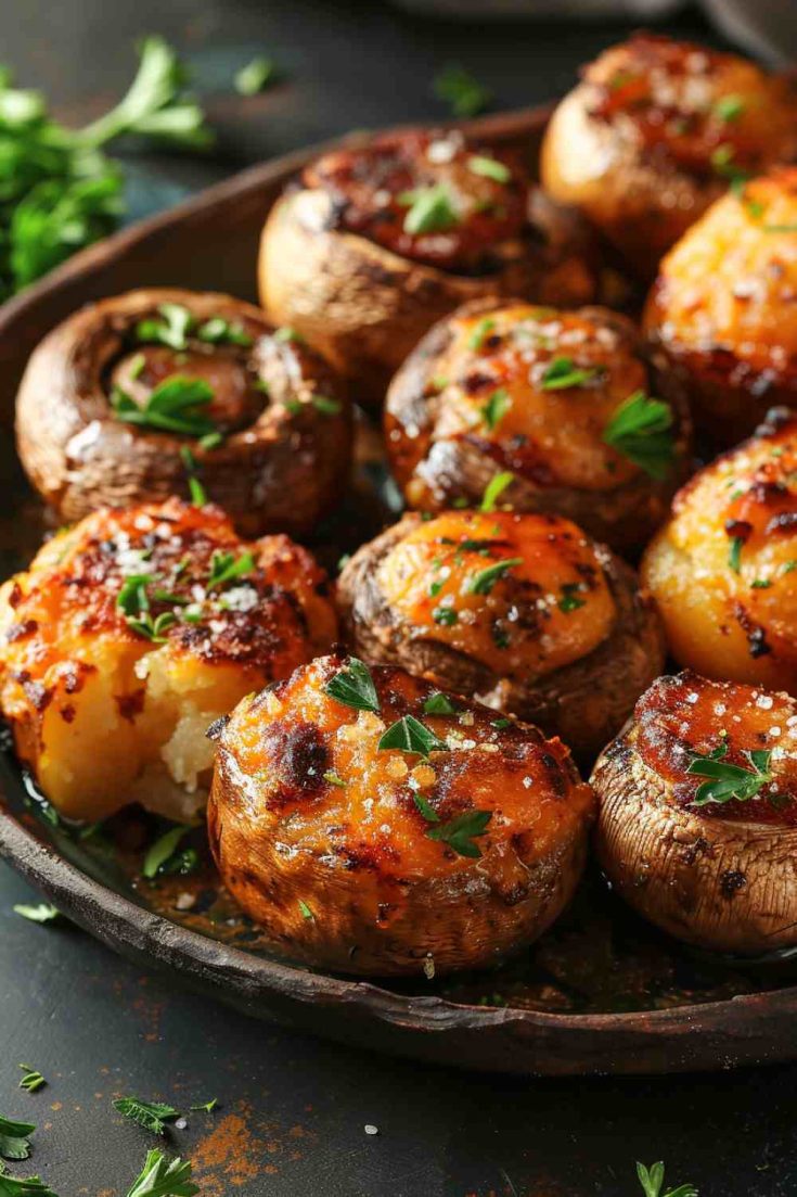 Loaded Baked Potato-Stuffed Mushrooms