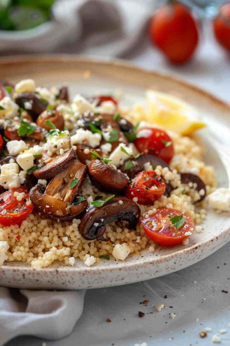 Mediterranean Couscous Mushrooms