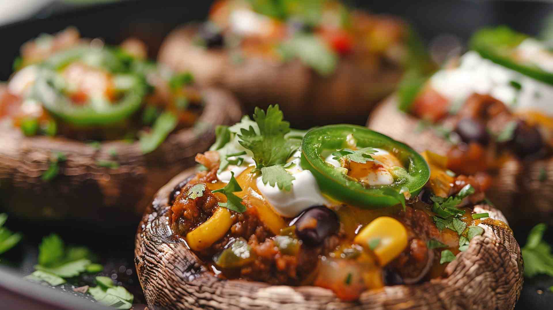 Mexican Taco-Stuffed Mushrooms