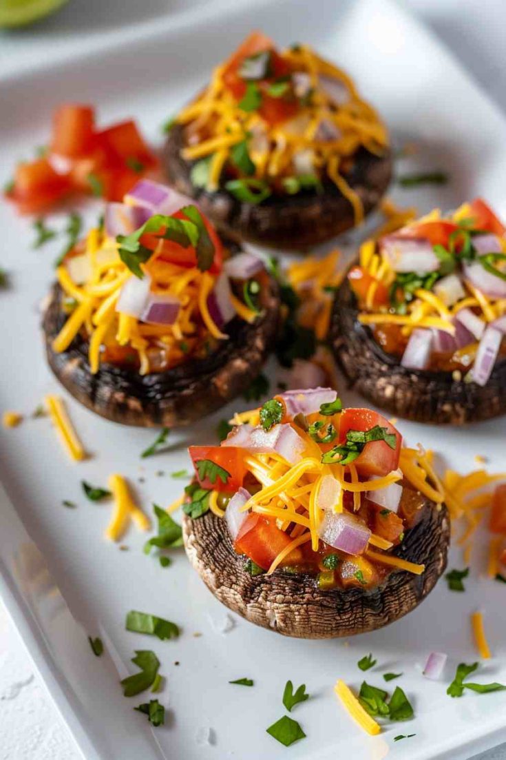 Mexican Taco-Stuffed Mushrooms