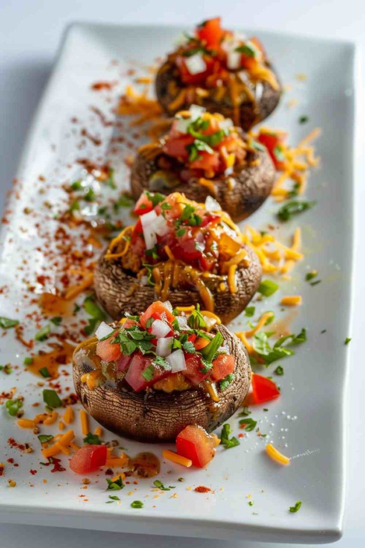 Mexican Taco-Stuffed Mushrooms