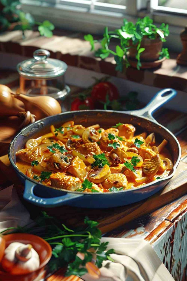 One-Pan Chicken and Mushroom Dinner