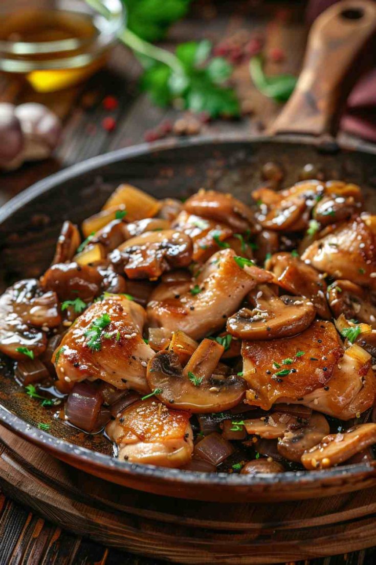 One-Pan Chicken and Mushroom Dinner