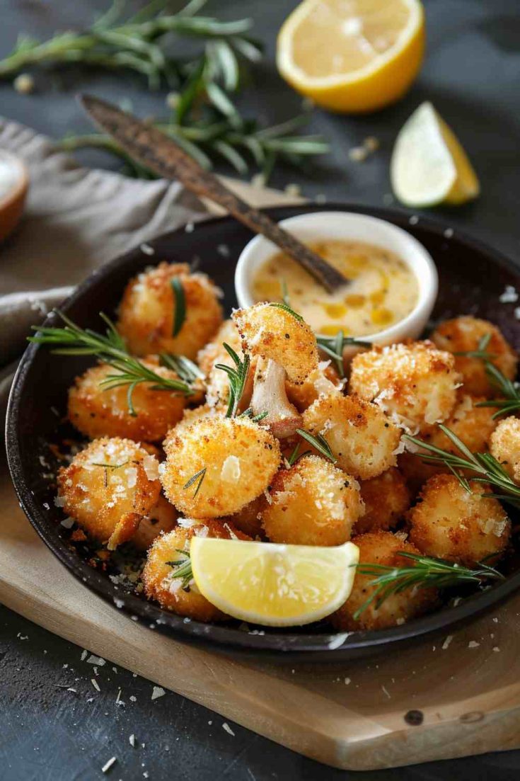 Parmesan-Crusted Fried Button Mushrooms