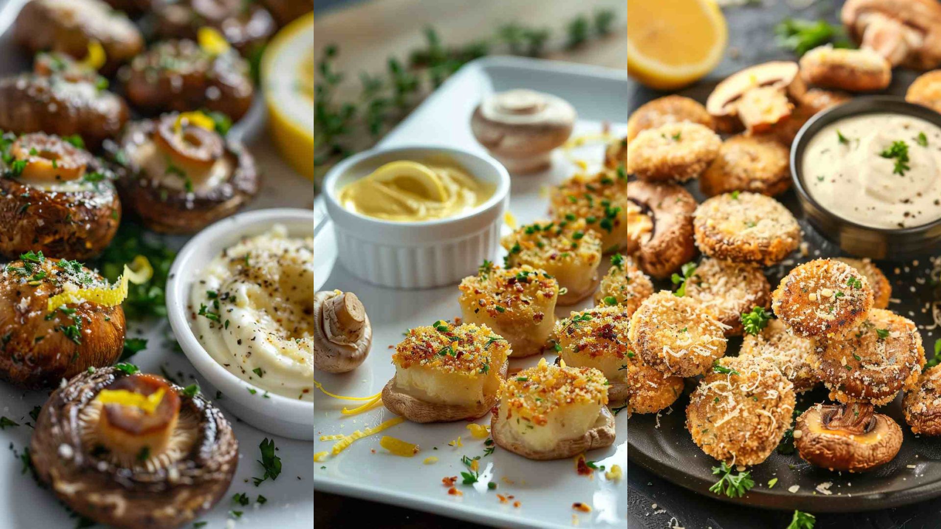 Parmesan-Crusted Fried Button Mushrooms