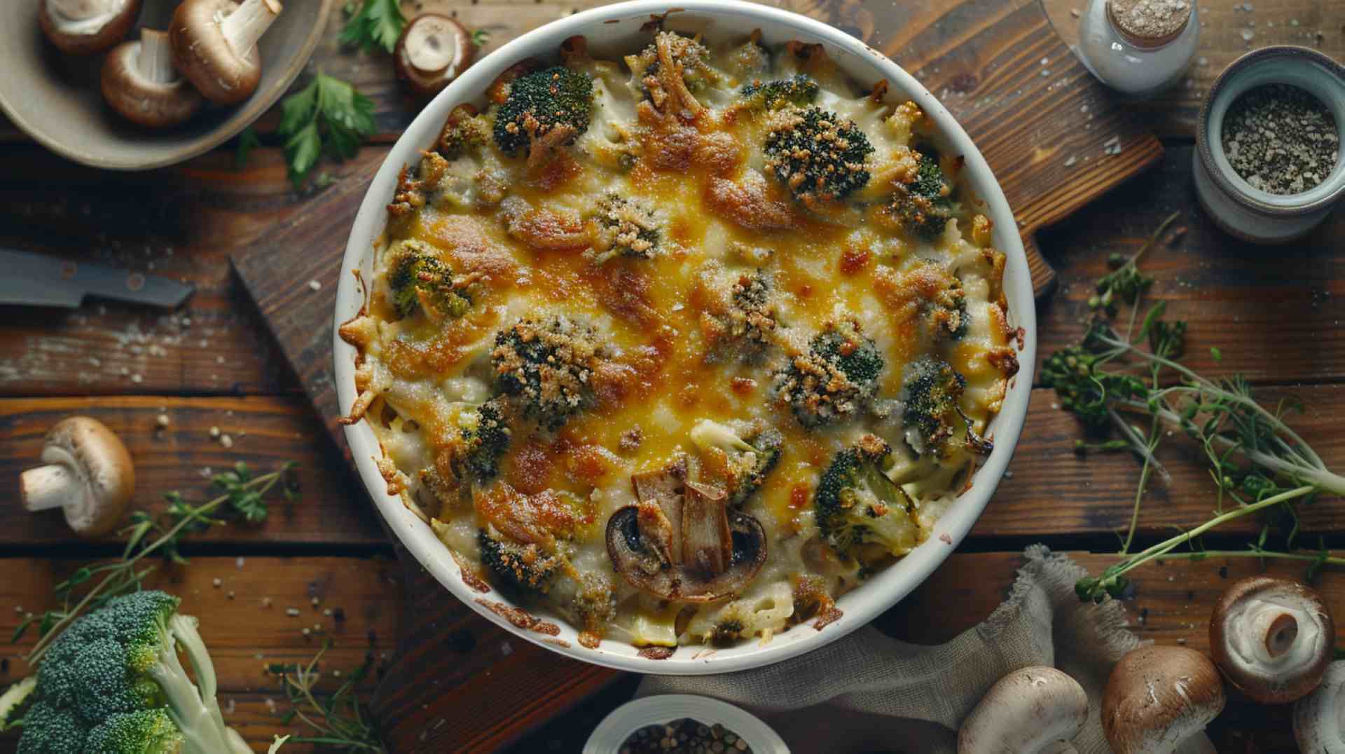 Portabella Mushroom & Broccoli Casserole