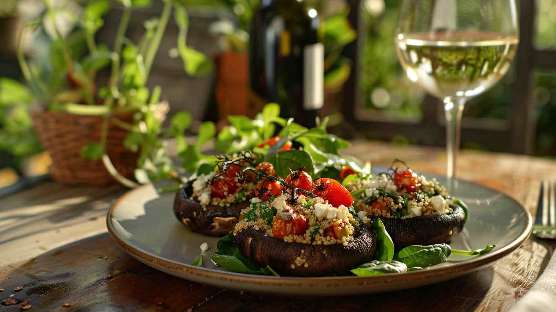 Portabella Mushroom Casserole with Mozzarella