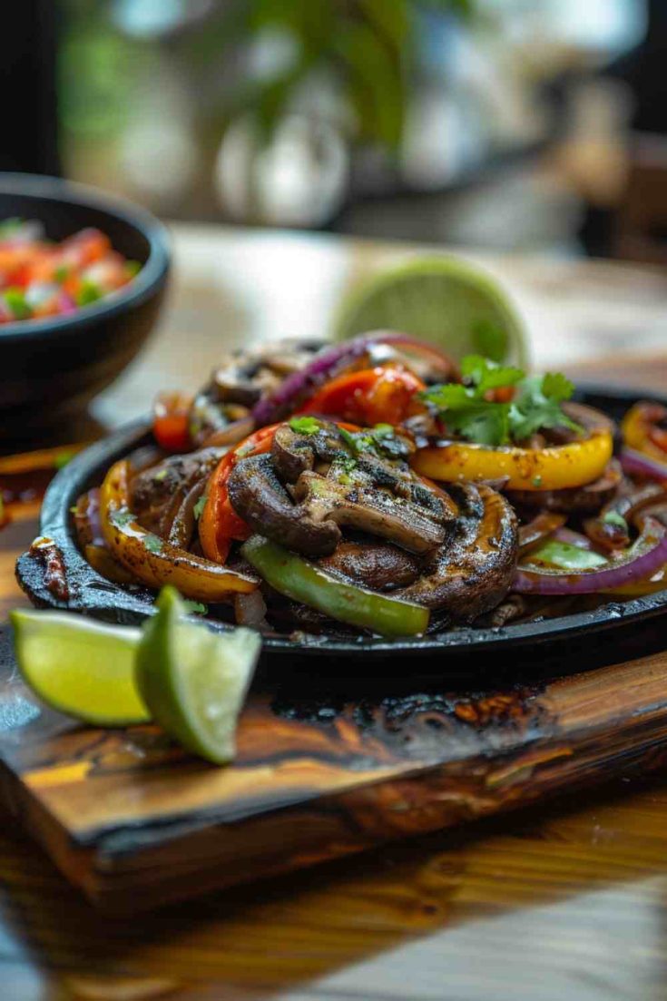 Portabella Mushroom Fajitas with Peppers and Onions