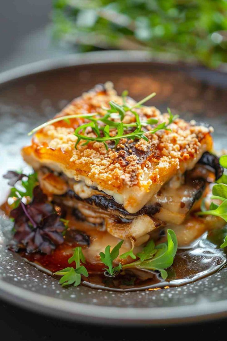 Portabella Mushroom Gratin with Parmesan Crust