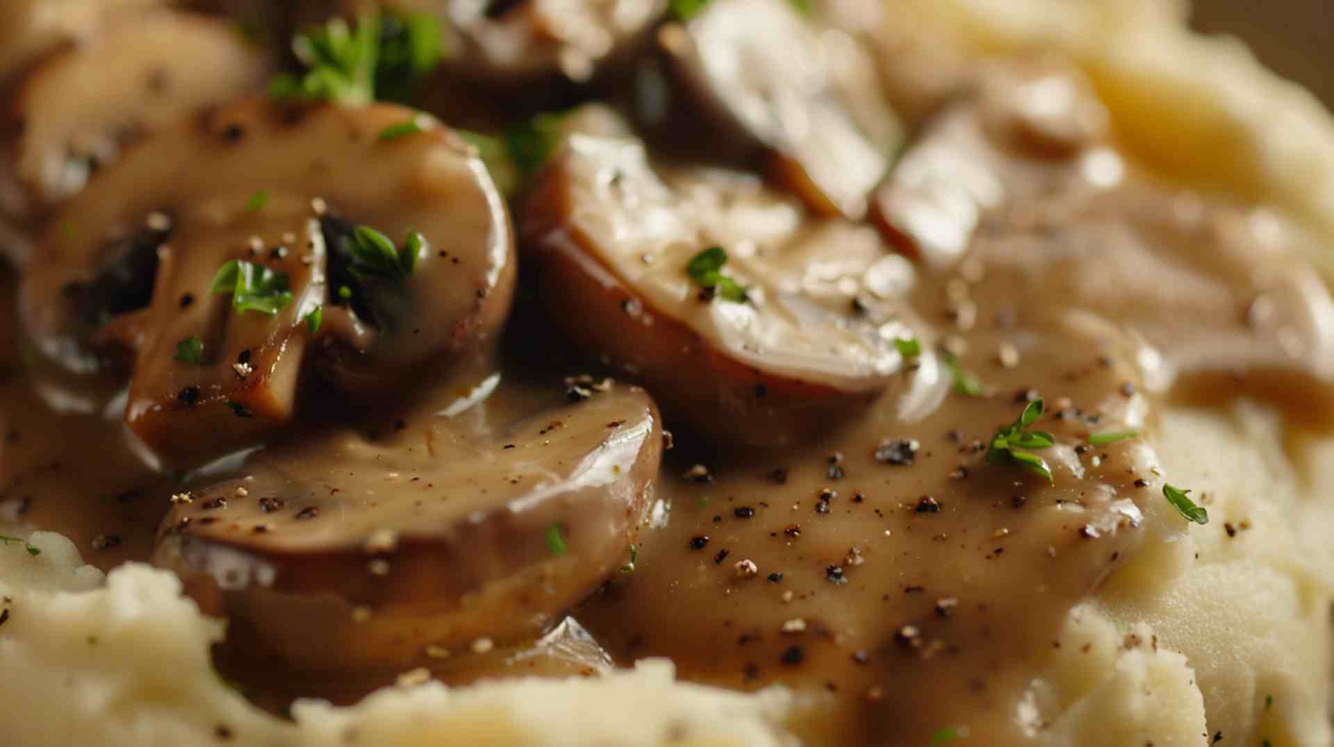 Portabella Mushroom Gravy for Mashed Potatoes