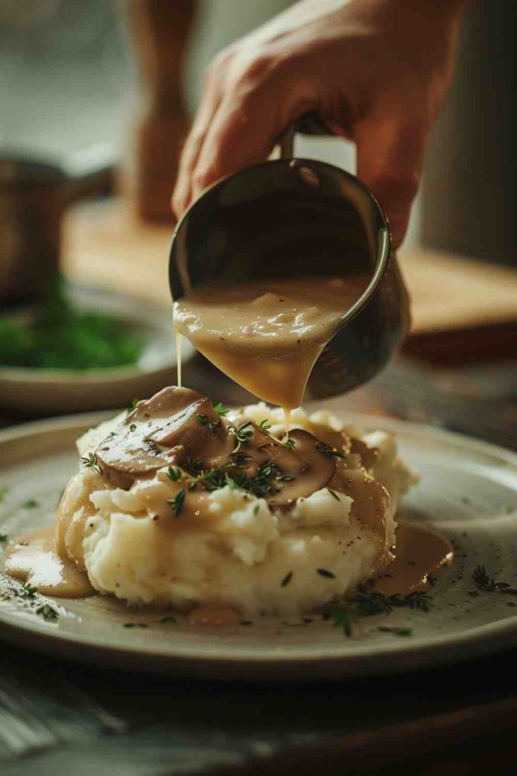 Portabella Mushroom Gravy for Mashed Potatoes