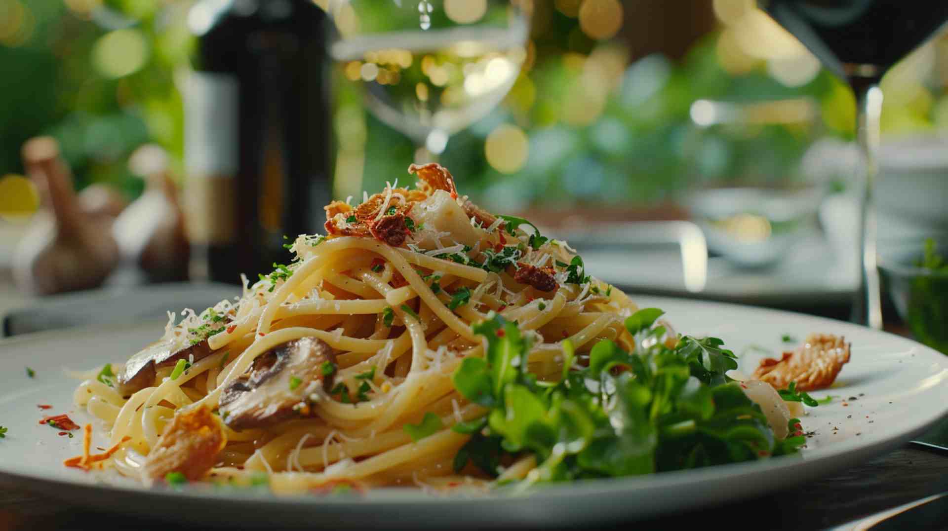 Portabella Mushroom Pasta with Garlic and Herbs