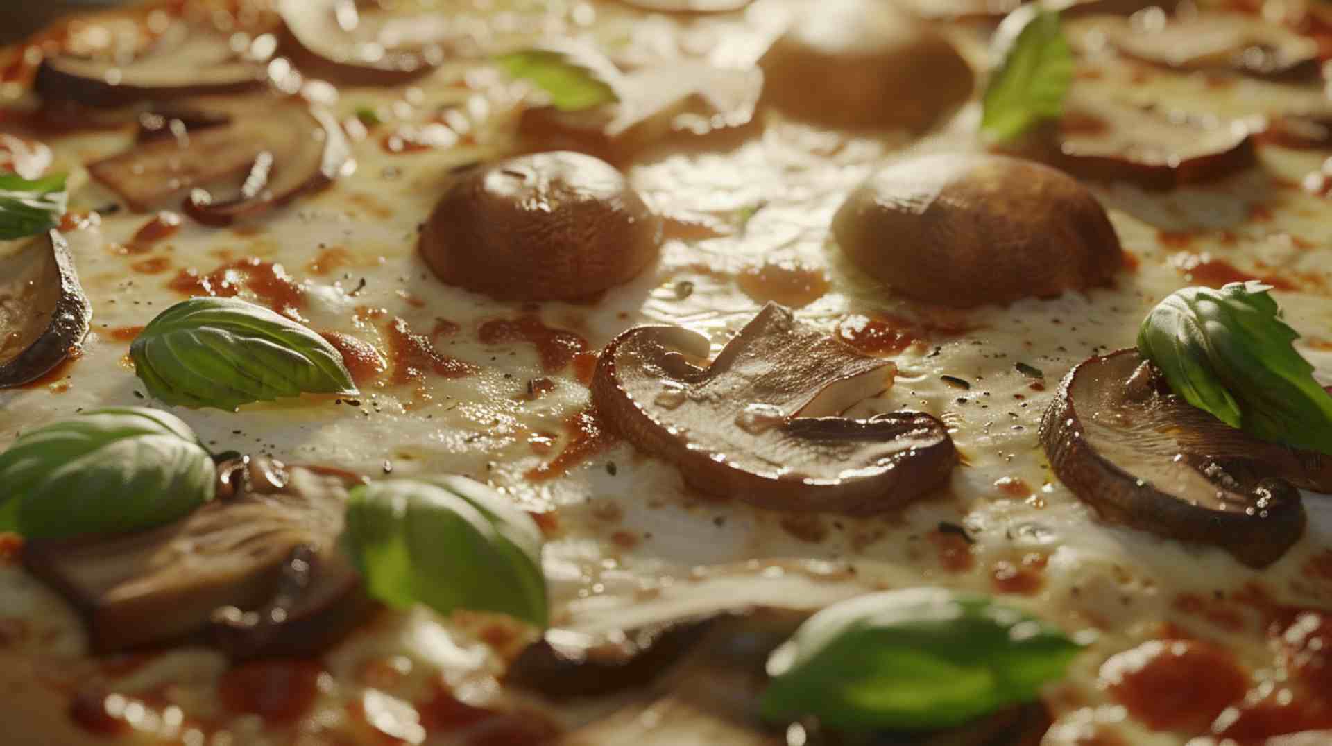 Portabella Mushroom Pizza with Fresh Basil