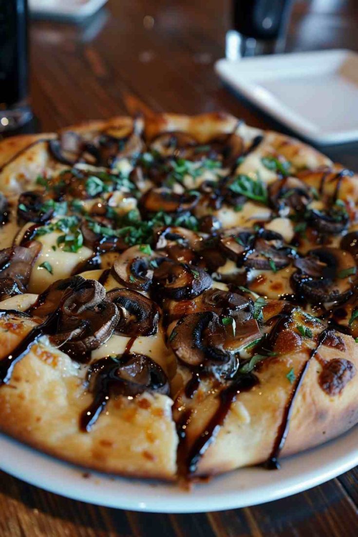 Portabella Mushroom Pizza with Fresh Basil