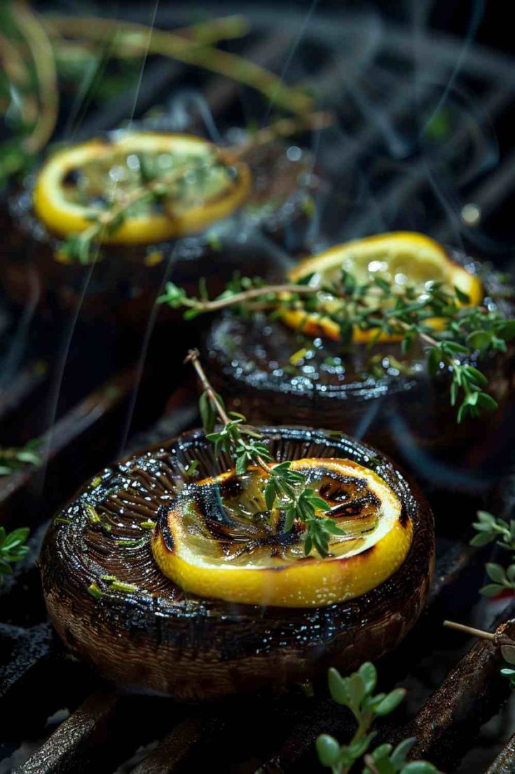 Portabella Mushroom Skewers with Lemon and Thyme