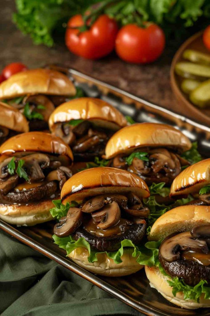 Portabella Mushroom Sliders with Garlic Aioli