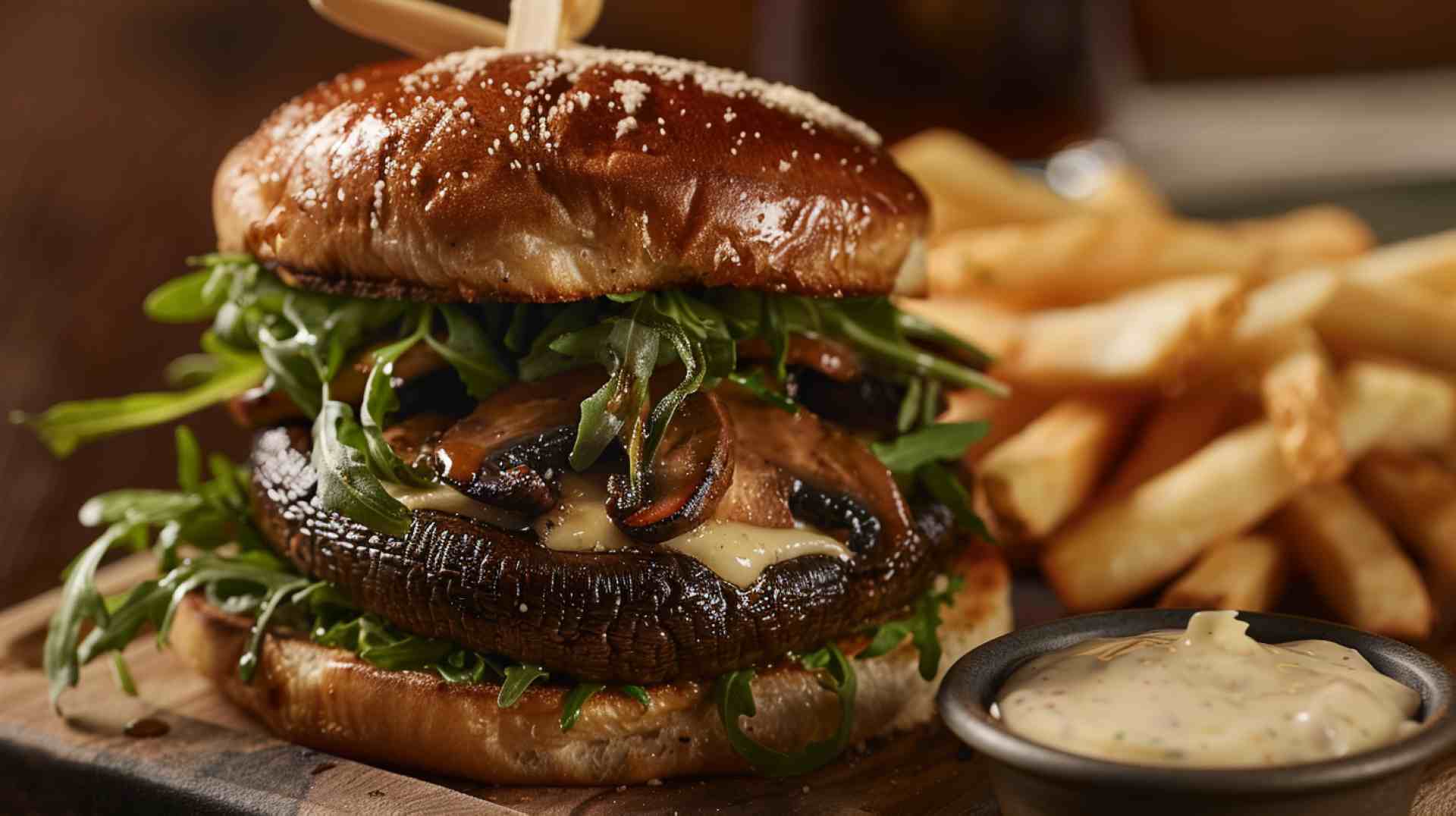 Portabella Mushroom Sliders with Garlic Aioli