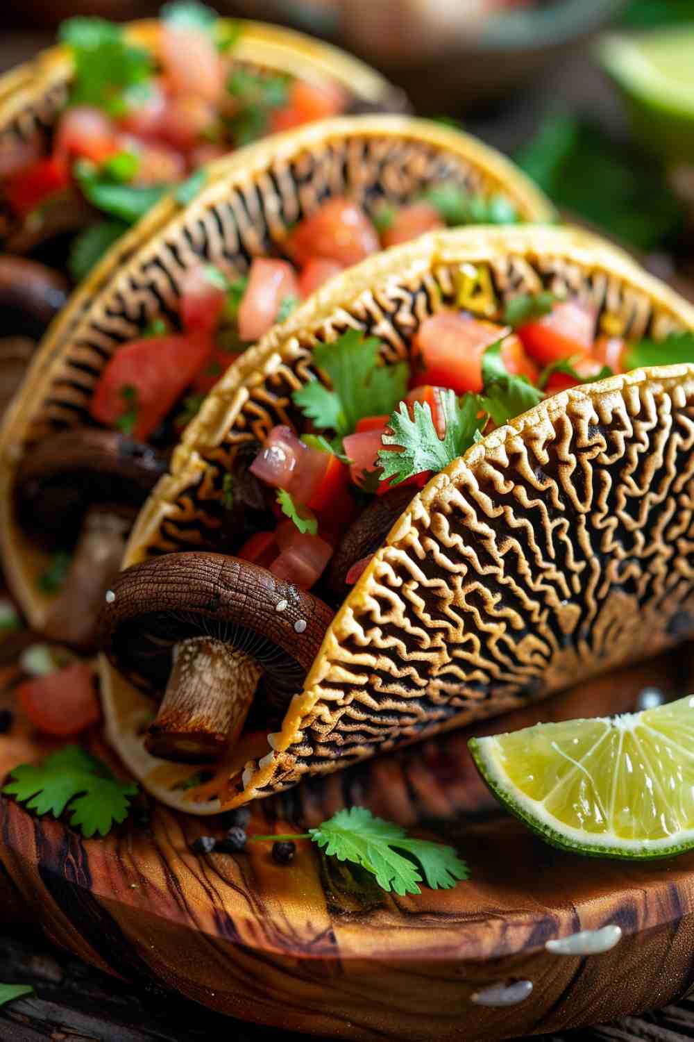 Portabella Mushroom Tacos with Lime Crema