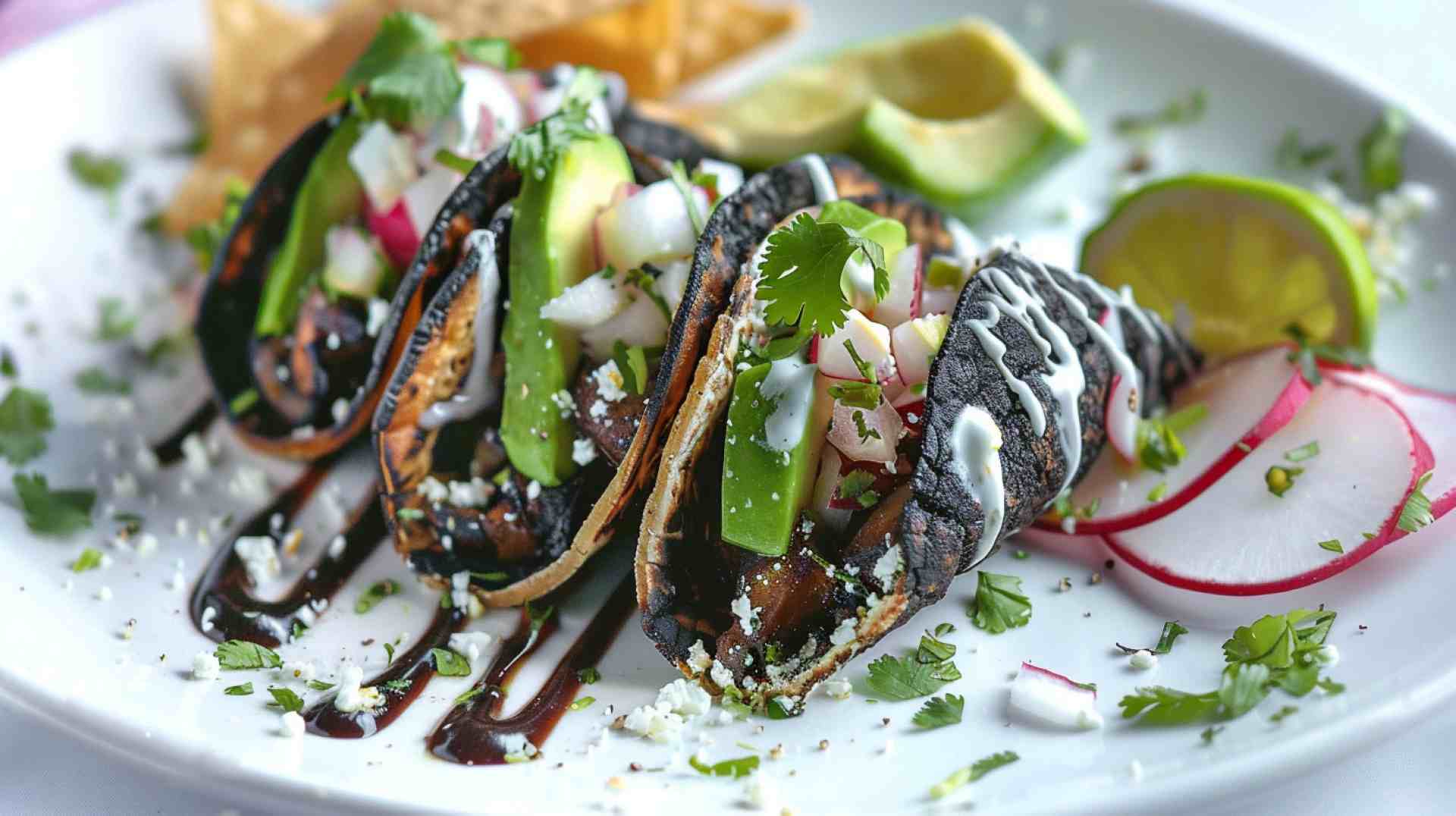 Portabella Mushroom Tacos with Lime Crema