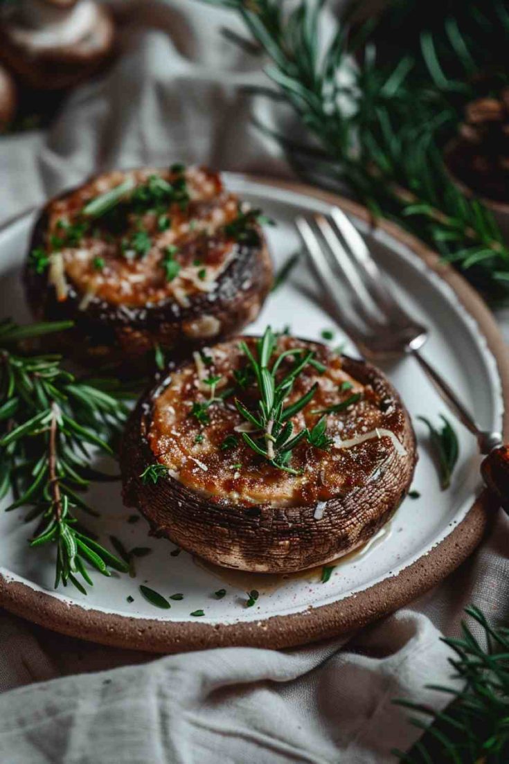 Portabella Mushroom and Cheese Stuffed Chicken Breasts