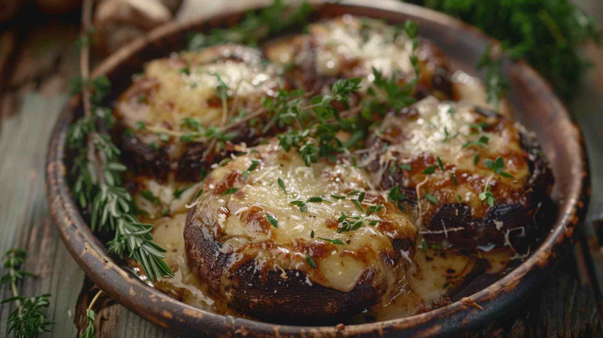 Portabella Mushroom and Cheese Stuffed Chicken Breasts