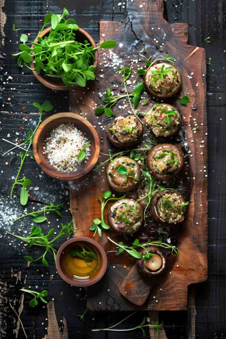 Quinoa-Stuffed Baby Bella Mushrooms