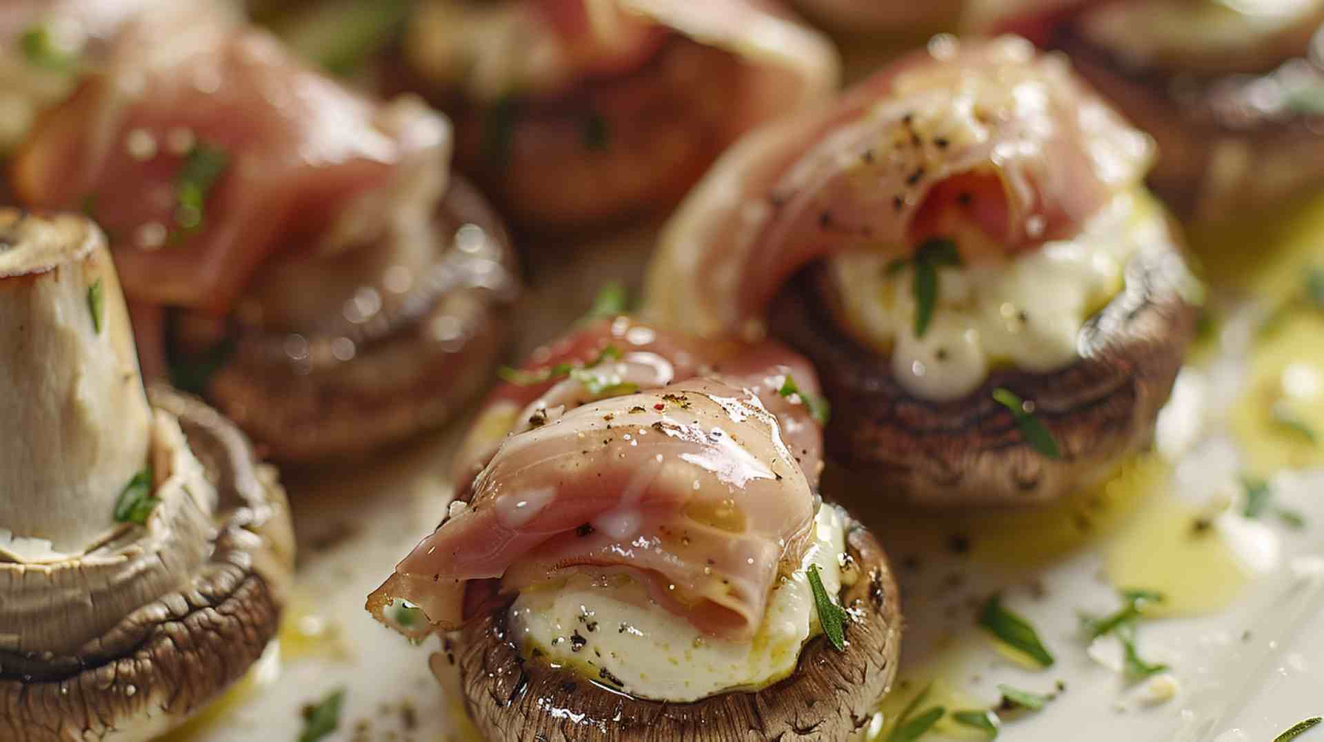 Ricotta and Prosciutto Mushrooms