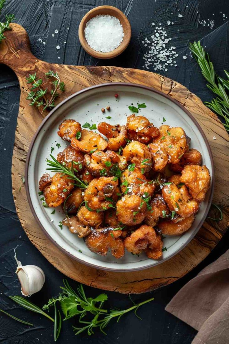 Simple Fried Mushrooms with Garlic and Herbs