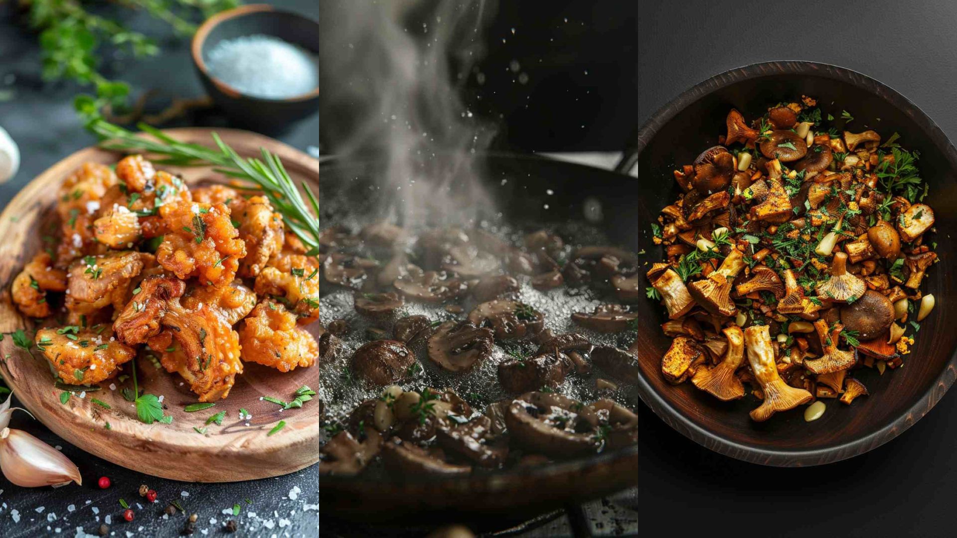 Simple Fried Mushrooms with Garlic and Herbs