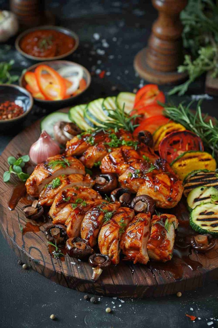 Smoky BBQ Chicken Mushrooms