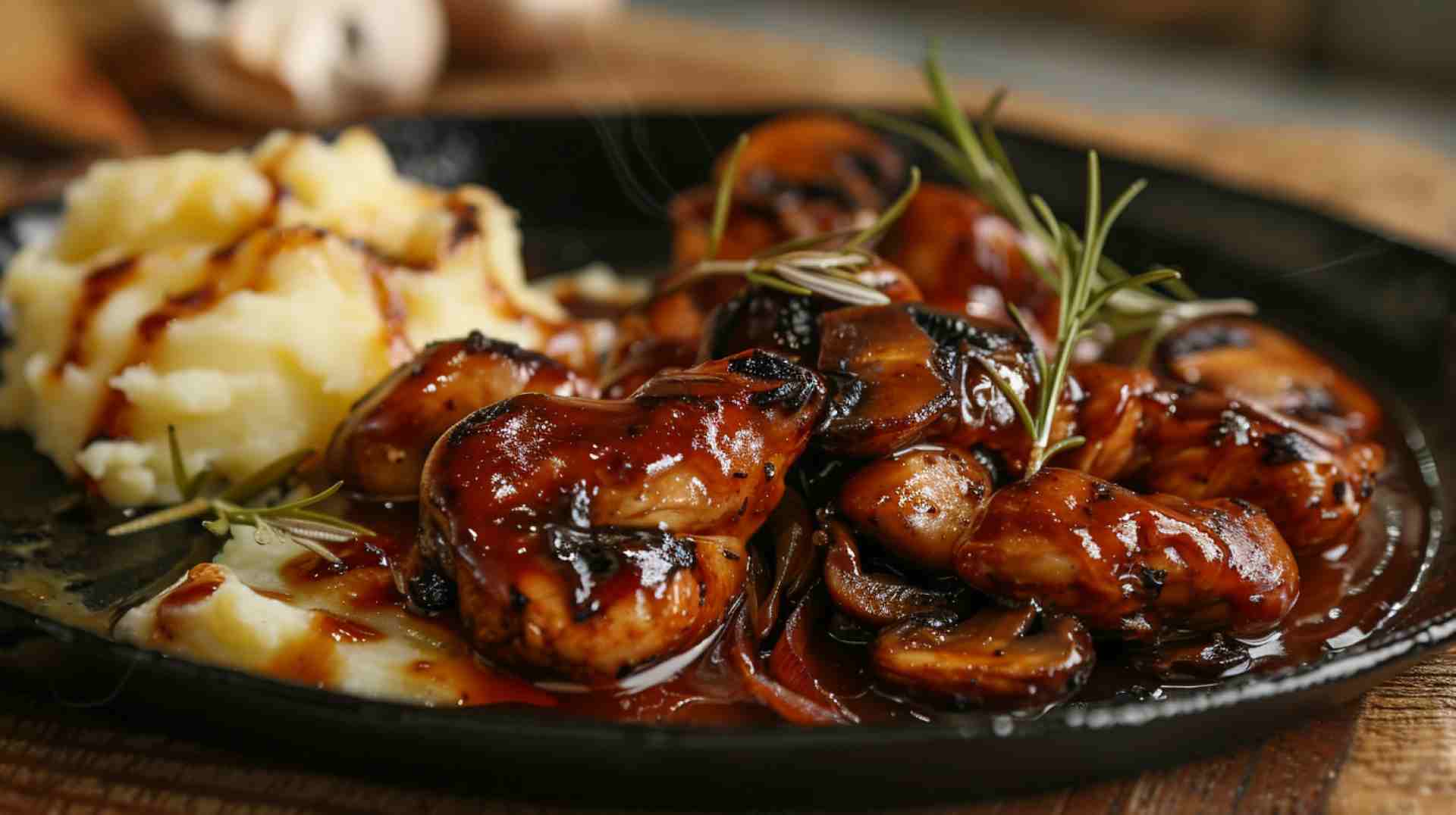 Smoky BBQ Chicken Mushrooms