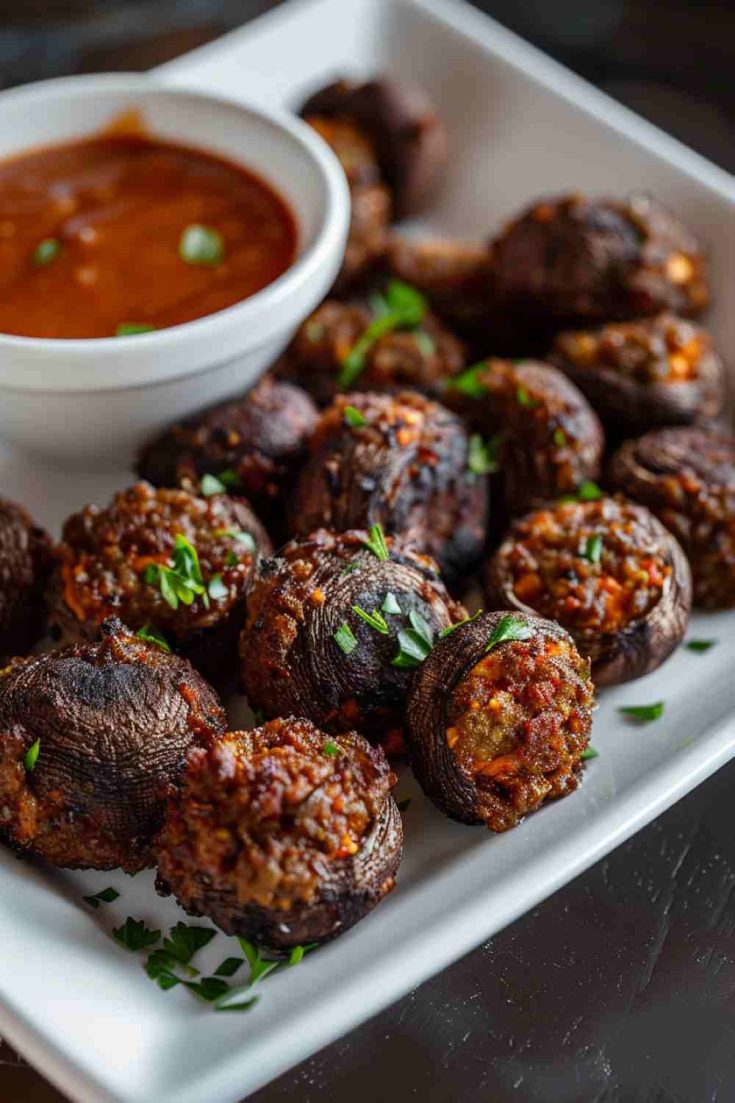 Spicy Chorizo-Stuffed Mushrooms