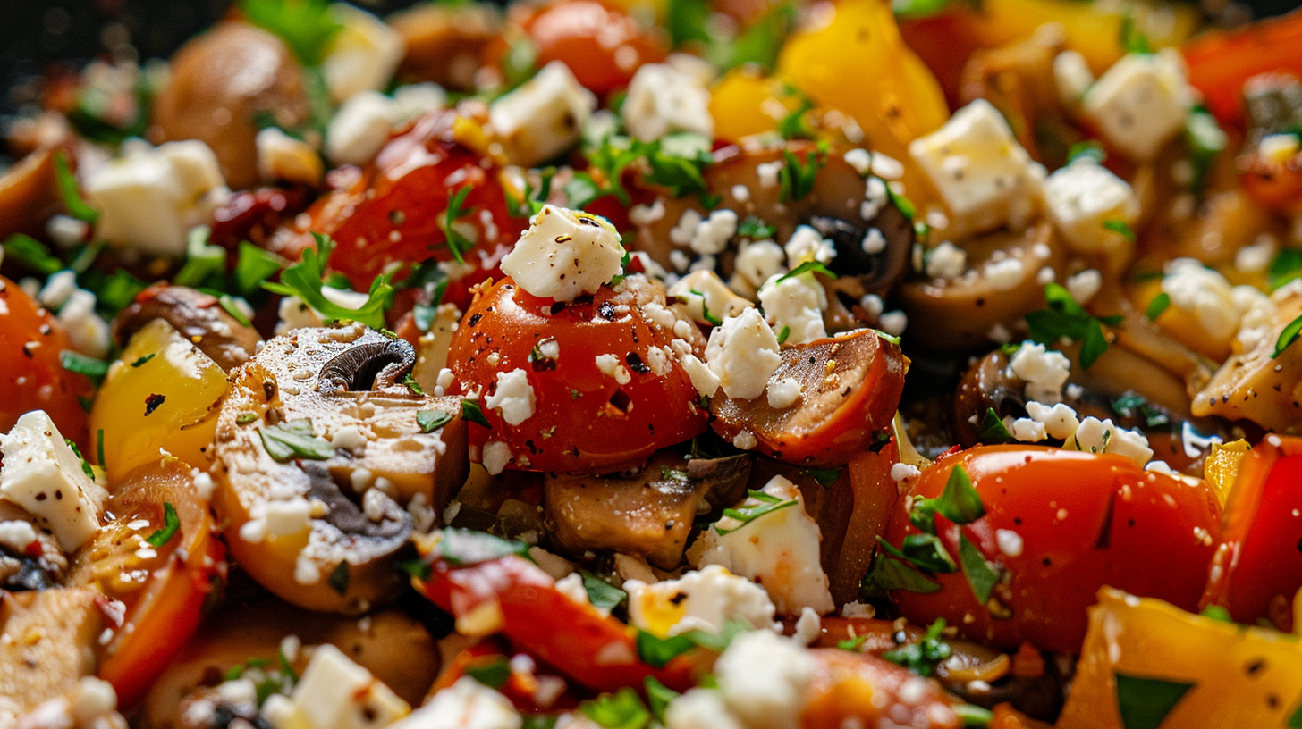 Sun-Dried Tomato and Feta Mushrooms