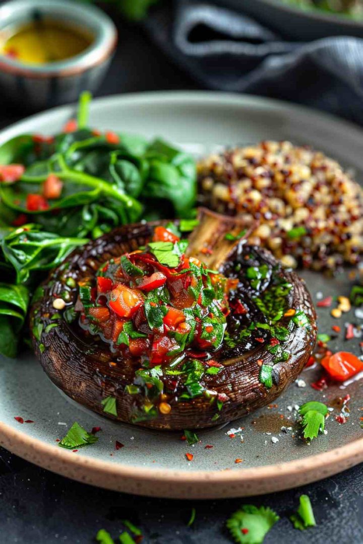 Vegan Portabella Mushroom Steaks with Chimichurri