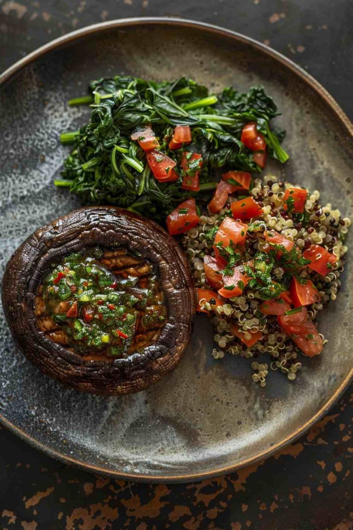 Vegan Portabella Mushroom Steaks with Chimichurri