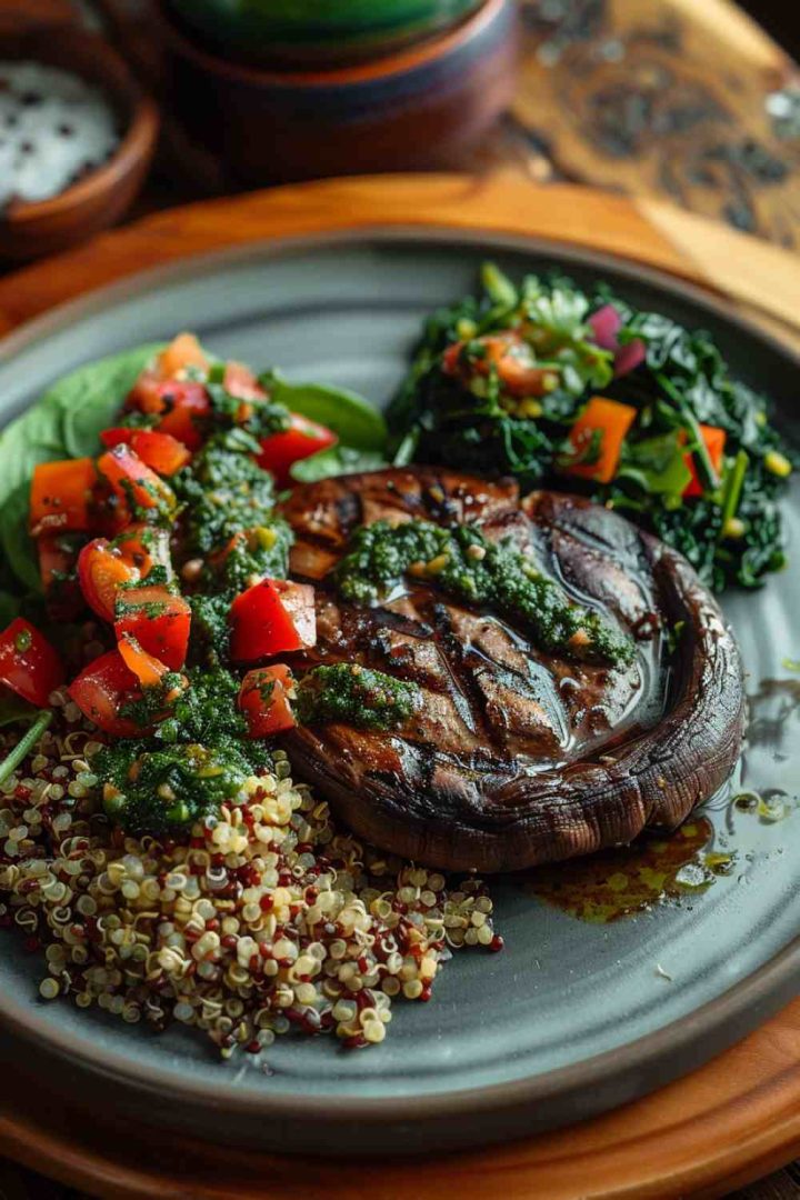 Vegan Portabella Mushroom Steaks with Chimichurri