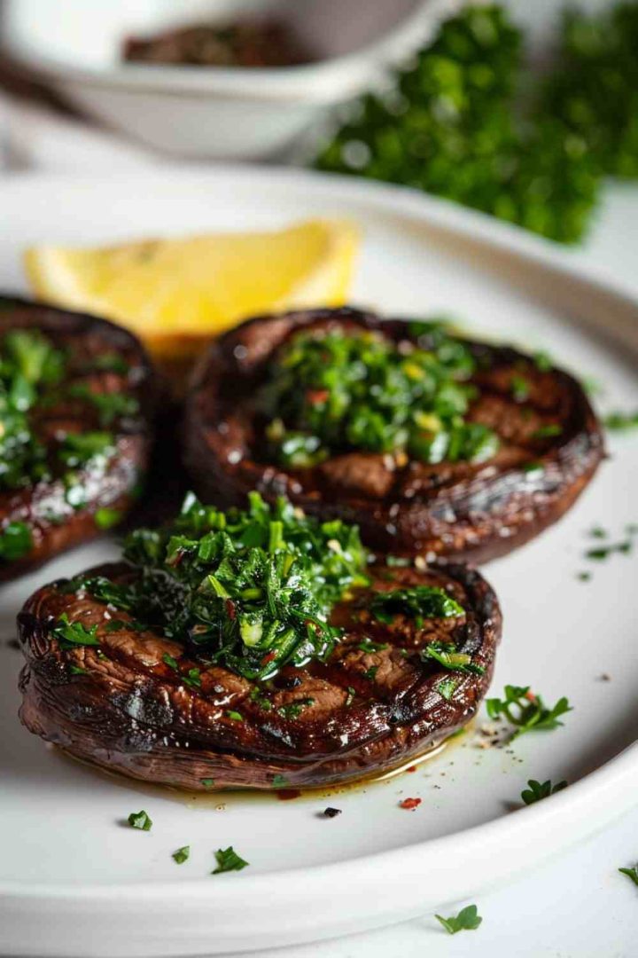 Vegan Portabella Mushroom Steaks with Chimichurri