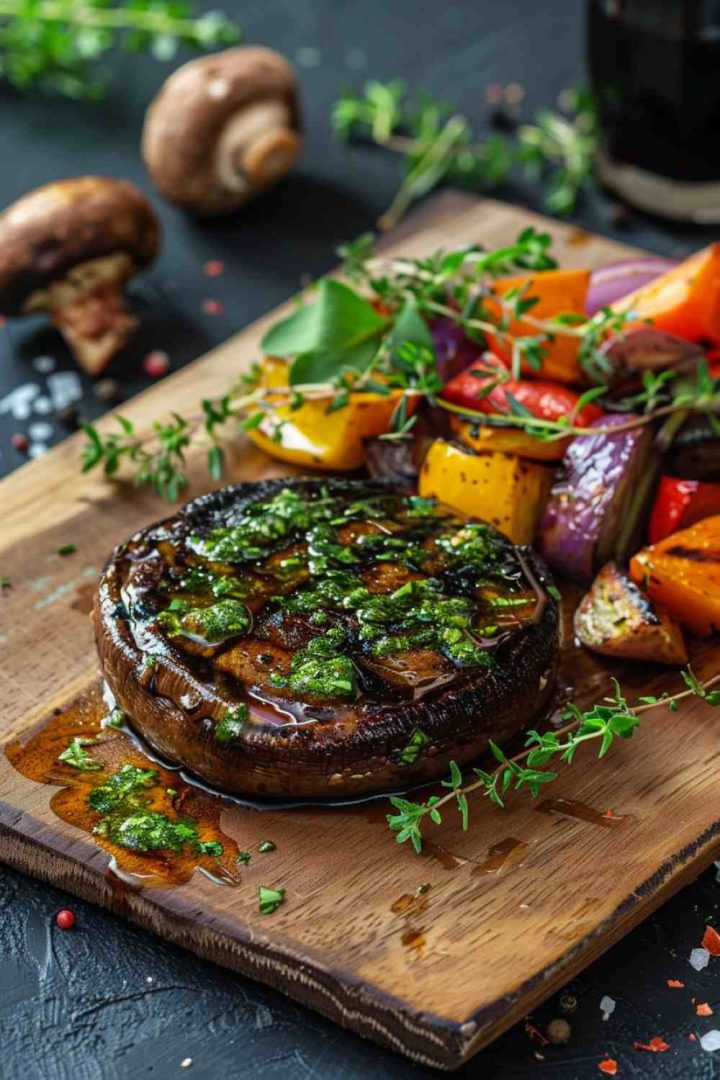 Vegan Portabella Mushroom Steaks with Chimichurri