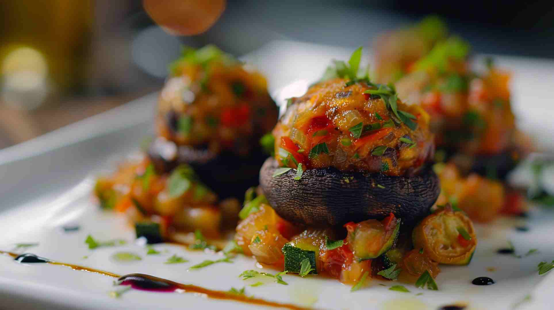 Veggie-Packed Stuffed Mushrooms