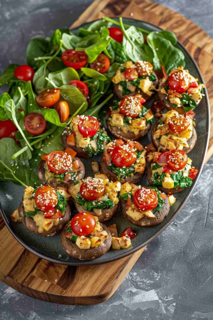 Veggie-Packed Stuffed Mushrooms