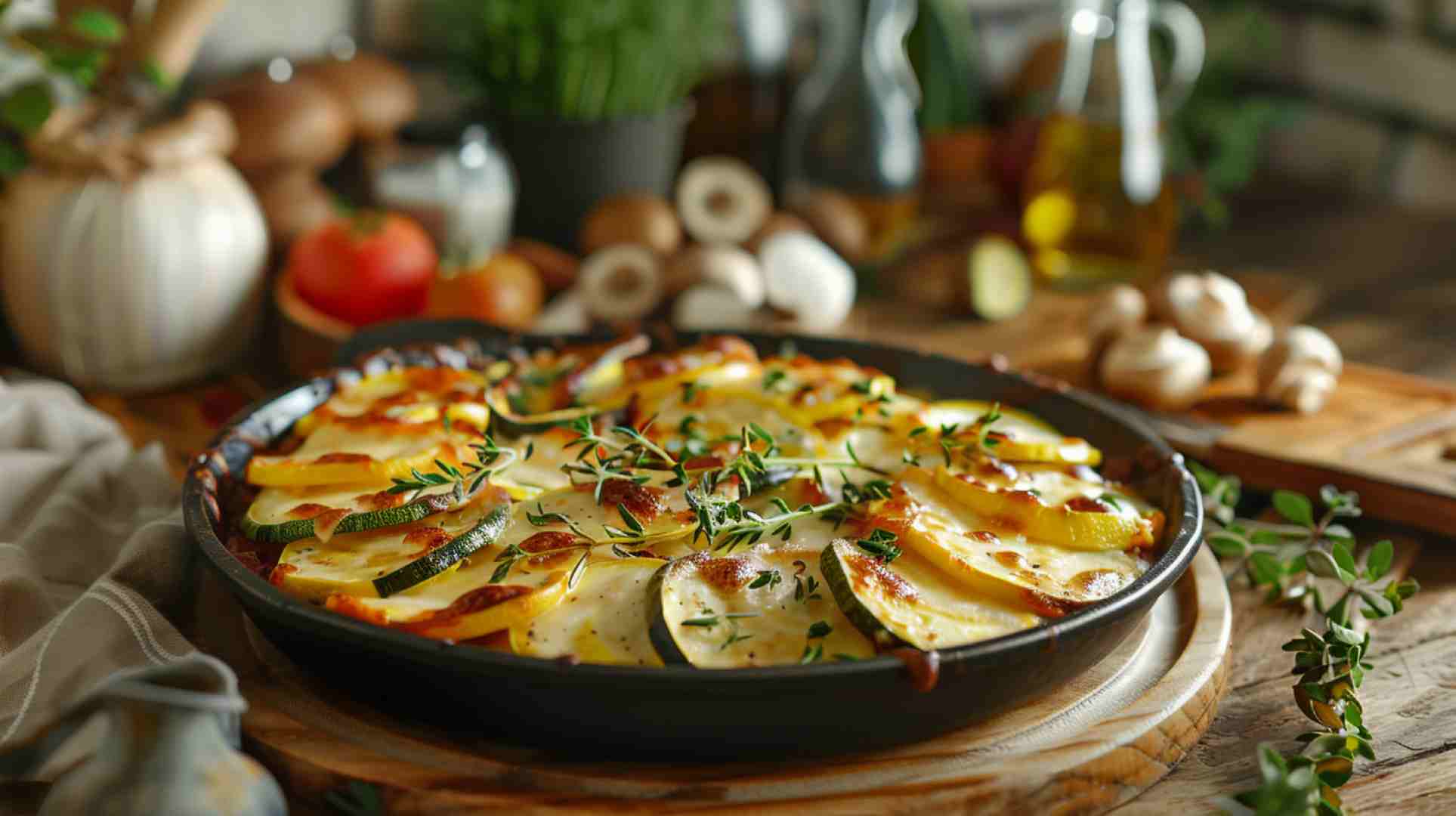 Zucchini and Goat Cheese Mushrooms