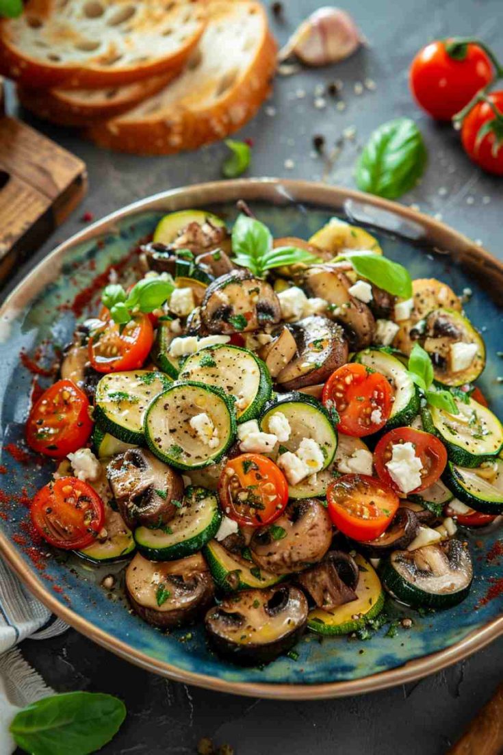 Zucchini and Goat Cheese Mushrooms