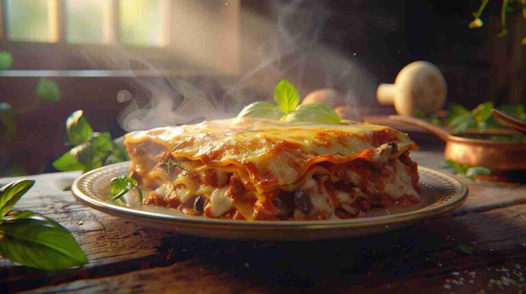 Cheesy Mushroom Lasagna