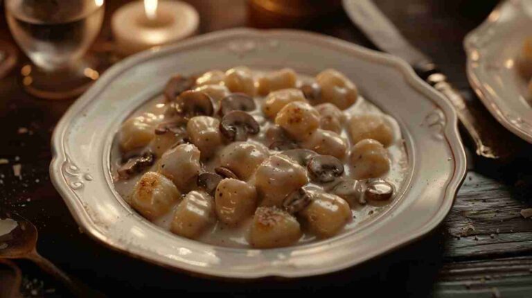 Gnocchi with Creamy Mushroom Sauce