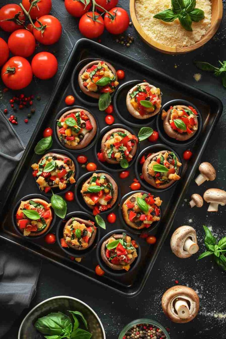 Italian Pizza-Stuffed Mushrooms