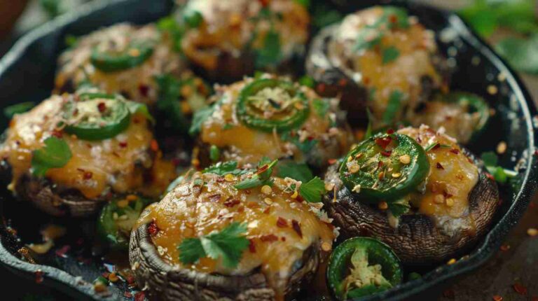 Jalapeño Popper Stuffed Mushrooms