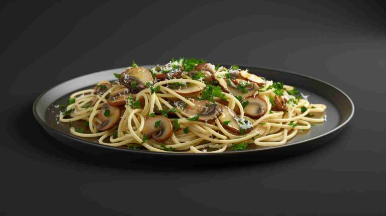 Lemon Butter Mushroom Linguine